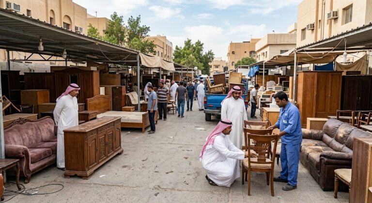 سيارة نقل أثاث مجهزة لخدمات نشتري الاثاث المستعمل الجهراء بالكويت