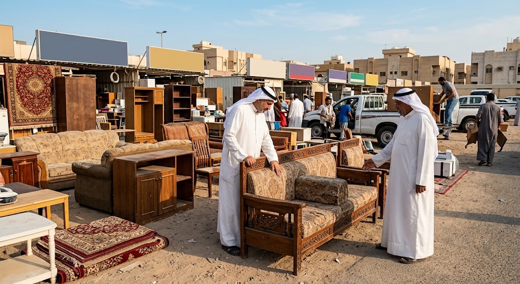 فريق متخصص يقوم بتقييم وشراء الأثاث المستعمل ضمن خدمات نشتري الاثاث المستعمل الدعية بالكويت